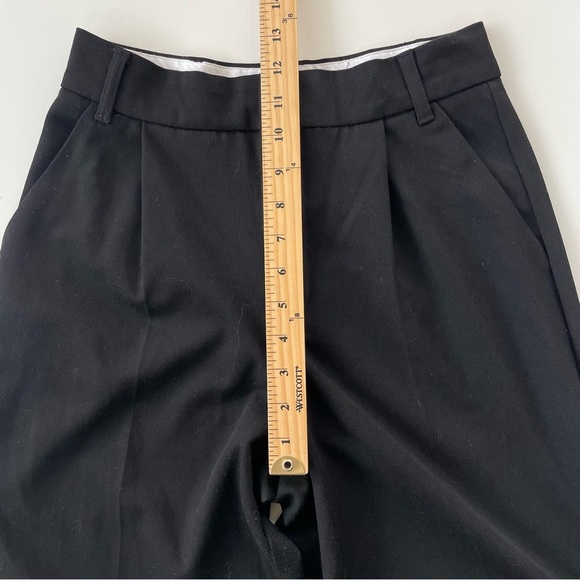 ZARA Women's Black High Waisted Straight Leg Pleated Dress Trouser Pants Size XS - Picture 9 of 10